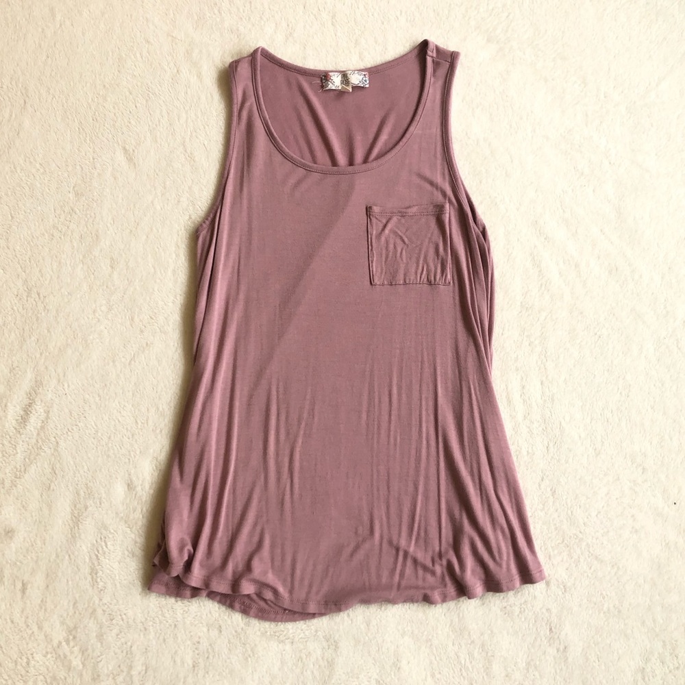 Pink taupe tank top